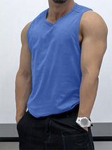 Mens Solid Color Slim Fit Sleeveless Tank SKUK73694