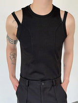 Mens Hollow Out Design Slim Fit Knit Tank SKUK65697