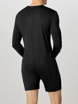 Mens Cut-Out Design Long Sleeve Bodysuit SKUK82394