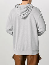 Mens Cut-Out Design Deep V-Neck Long-Sleeve Sweatshirt SKUK78593