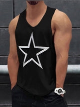 Mens Star Print Sleeveless Tank SKUK69104