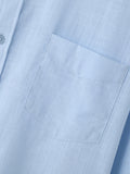 Mens Solid Texture Cotton Long Sleeve Shirt SKUK19598