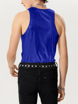 Mens Glitter Crew Neck Sleeveless Vest SKUK48113