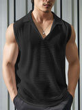 Mens Notched Neck See Through Sleeveless Vest SKUK54024