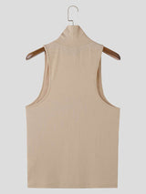 Mens Striped Cut Out U-Neck Tank SKUK69142