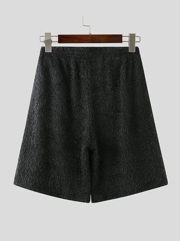 Mens Fuzzy Textured Drawstring Short SKUK88914