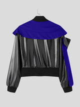 Mens Color-Block Panel Long-Sleeve Jacket SKUK85357