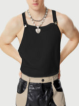 Mens Solid Knit Textured Sleeveless Vest SKUK64521