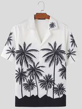 Mens Coconut Tree Print Short Sleeve Shirt SKUK68833