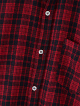 Mens Plaid Patchwork Long Sleeve Shirt SKUK85440