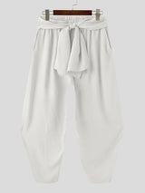 Mens Solid Color Casual Drawstring Pant SKUK69115