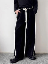 Mens Velvet Drawstring Design Casual Pant SKUK91085