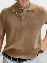 Mens Fashion Casual Commuter Textured Polo Shirt SKUK68158