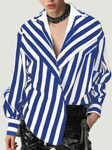 Mens Casual Striped Long Sleeve Shirt SKUK74129