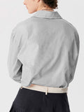 Mens Striped Split Long Sleeve Casual Shirt SKUK55073