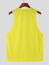 Mens Solid Color Slim Fit Sleeveless Tank SKUK73694