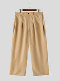 Mens Solid Side Pockets Casual Loose Pants SKUK60067
