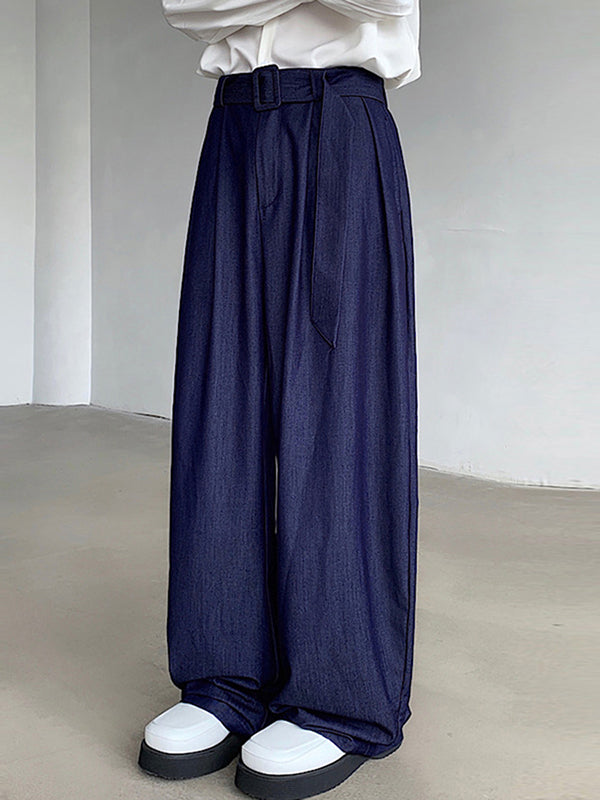 Mens Draped Loose Fit Wide Leg Pant SKUK72707