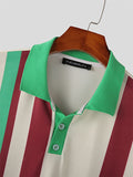 Mens Contrast Striped Short Sleeve Golf Shirt SKUK04343