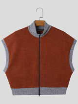 Mens Knit Hit Color Cap Sleeve Vest SKUK57411