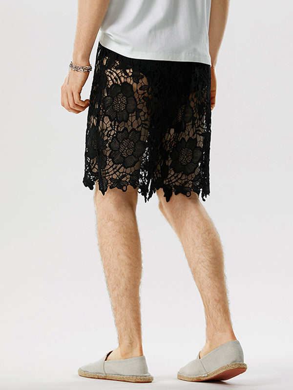 Mens Flora Lace See Through Shorts SKUK13164