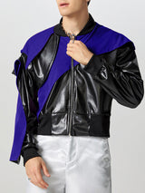 Mens Color-Block Panel Long-Sleeve Jacket SKUK85357