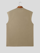 Mens Lips Print Sleeveless Tank SKUK91798