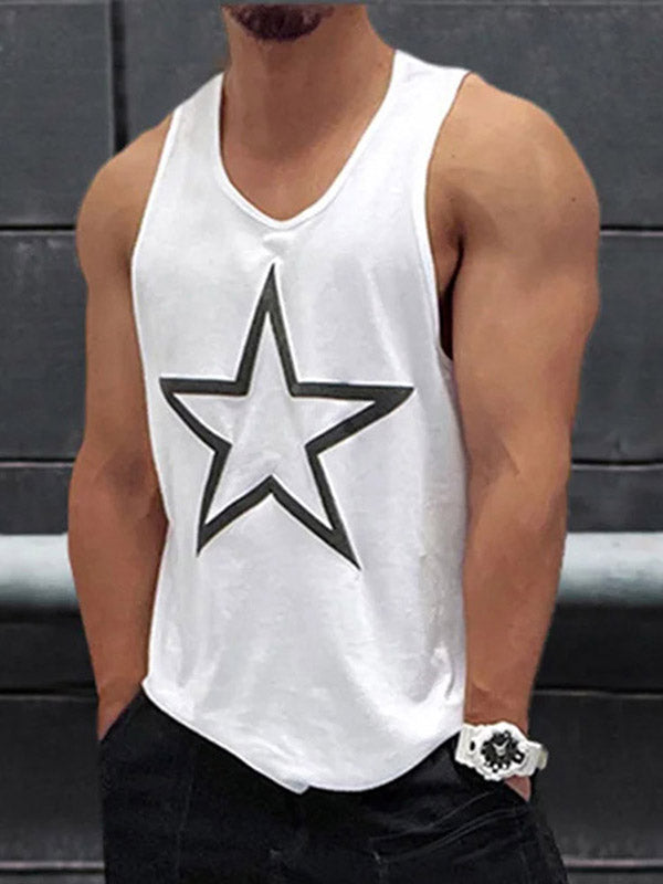 Mens Star Print Sleeveless Tank SKUK69104