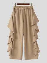 Mens Multi-Layered Ruffle Wide-Leg Pant SKUK94584