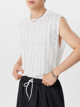 Mens Lace Sleeveless Loose Casual Vest SKUI87286