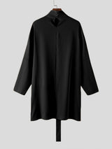 Mens Metal Buckle Design Long Sleeve Cloak SKUK44132