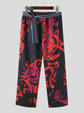 Mens Stylish Casual Floral Print Long Pants SKUK65085