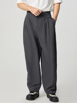 Mens Solid Color Pleated Casual Pants SKUK51168