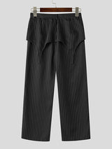 Mens Casual Striped Straight-Leg Long Pant SKUK64778