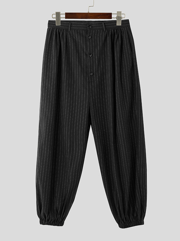 Mens Multi-Button Design Striped Pant SKUK80389