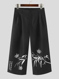 Mens New Chinese Style Print Cropped Pants SKUK58124