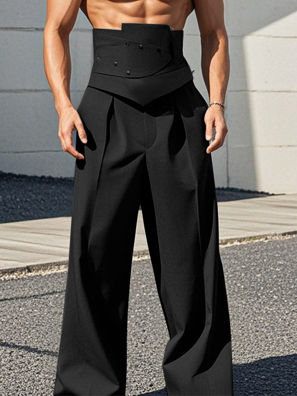 Mens High-Waisted Loose Wide-Leg Pant SKUK93666