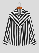 Mens Casual Striped Long Sleeve Shirt SKUK74129