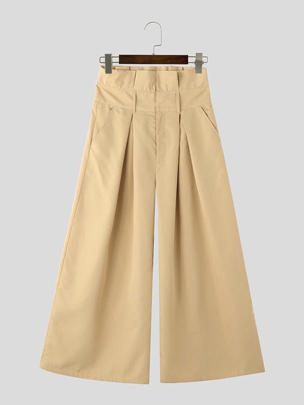 Mens Solid Color Ruched Design Pant SKUK89061