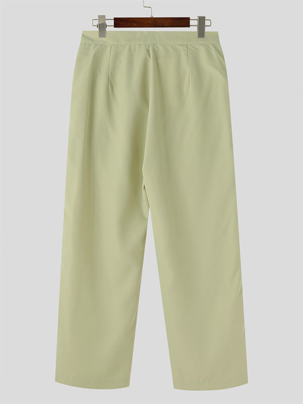 Mens Solid Color Faux Two Piece Pant SKUK75025