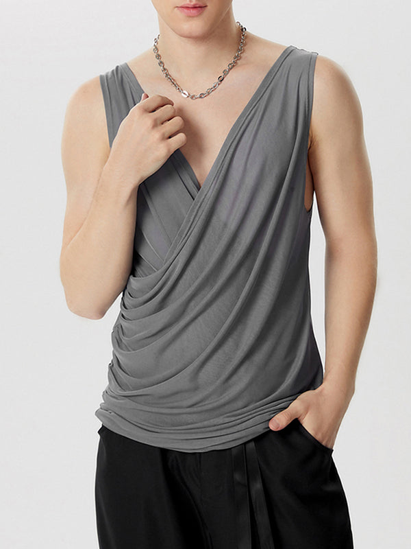 Mens Cross Sheer Low Neck Tank SKUK57404