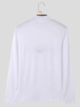 Mens Knit Hollow-Out Long-Sleeve T-Shirt SKUK74108