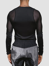 Mens Mesh Patchwork See Through Deconstruction Bodysuit SKUK34590