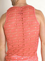 Mens Mesh See Through Sleeveless Casual Vest SKUK56351