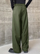 Mens Solid Side Pockets Wide Leg Pants SKUK55205