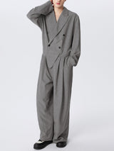 Mens Asymmetrical Hem Long Sleeve Jumpsuit SKUK76323