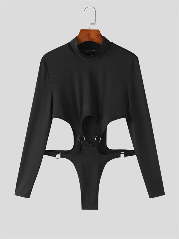 Mens Cutout Deconstruction Ring Linked Bodysuit SKUK39086