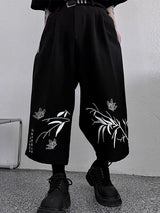 Mens New Chinese Style Print Cropped Pants SKUK58124