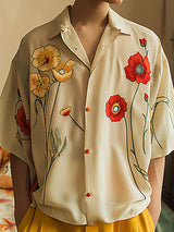 Mens Floral Print Half Sleeve Shirt SKUK61374