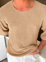 Mens Solid Knit Half Sleeve T-Shirt SKUK22767